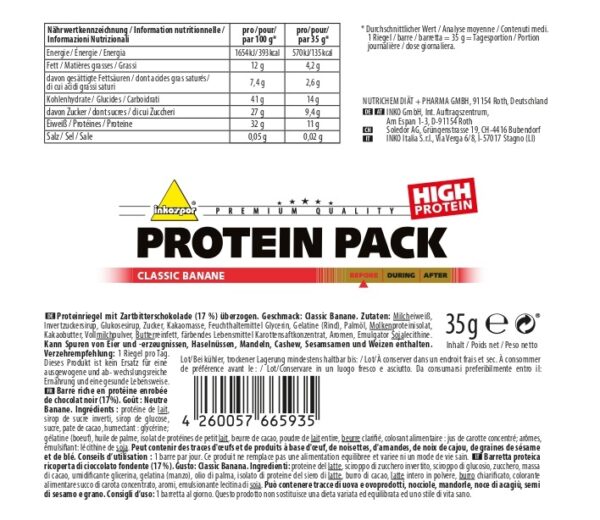 Produktbild X-TREME Protein Pack-Riegel Classic Banane, 24 x 35 g